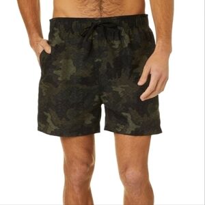 BURNSIDE MAN'S SWIM TRUNKS, Sz XL, GREEN/ARMY, NEW